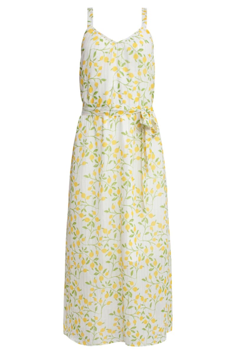 25011 Midi Strappy Jurk Met Citroenprint 2 25011 Midi Strappy Jurk Met Citroenprint 2