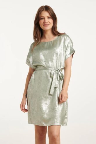 25111 Lichtgroene Metallic Zomerjurk 25111 Lichtgroene Metallic Zomerjurk