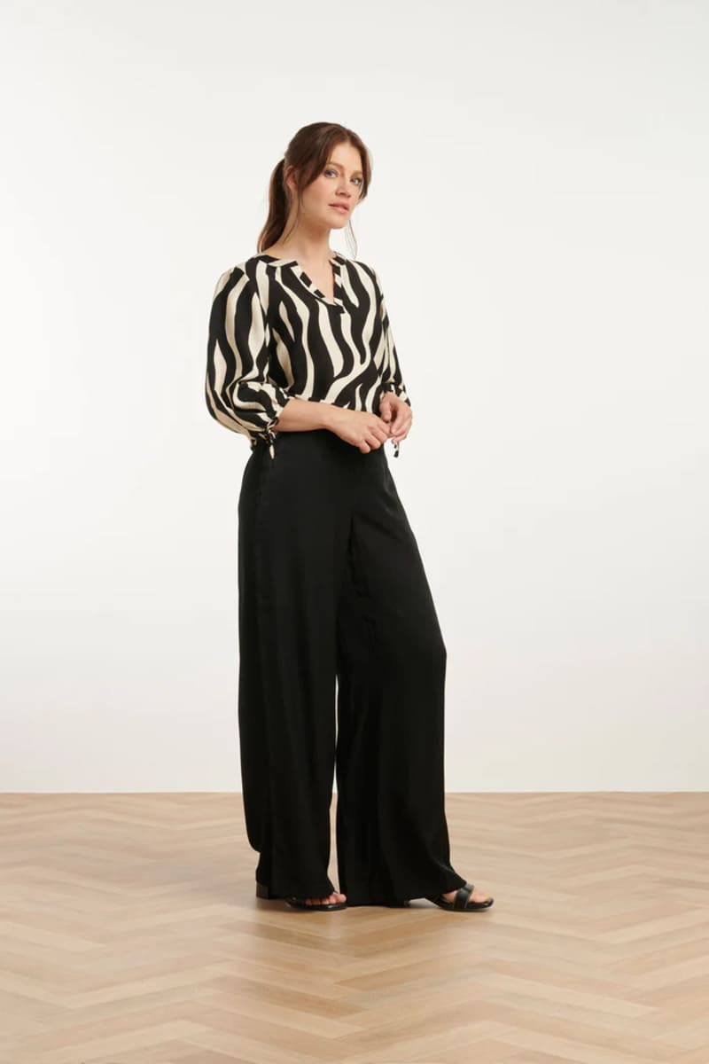 25141 Zwarte Rayon Satin Broek 4 25141 Zwarte Rayon Satin Broek 4