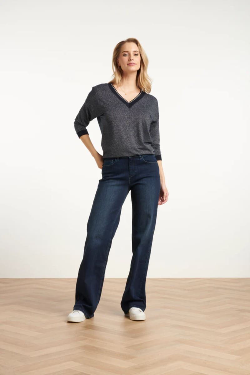 25670 Damesmet Lurex Losvallende Top Navy 2 25670 Damesmet Lurex Losvallende Top Navy 2