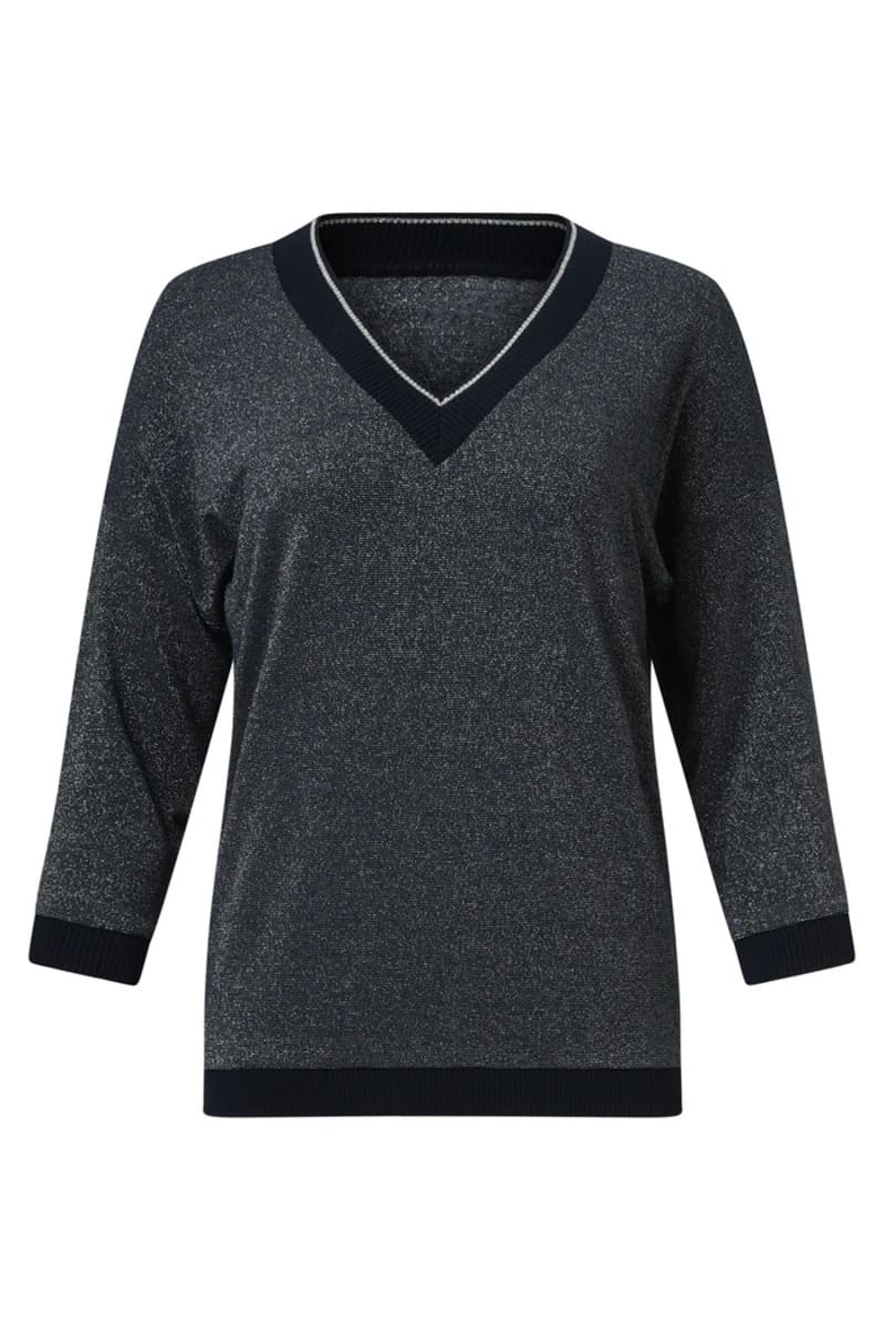 25670 Damesmet Lurex Losvallende Top Navy 6 25670 Damesmet Lurex Losvallende Top Navy 6